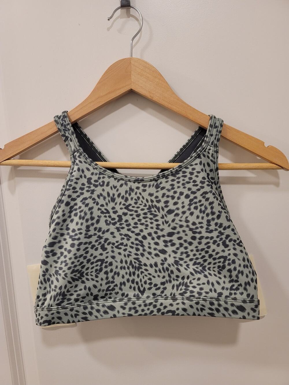 Girls Zella Green Leopard Print Sports Bra